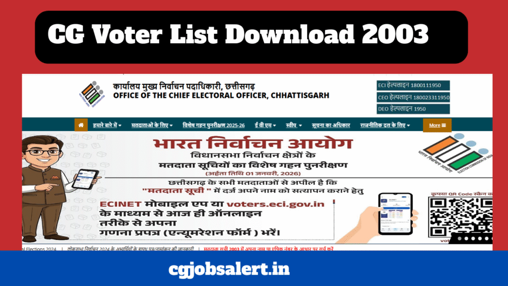 CG Voter List Download 2003